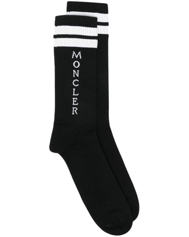 Moncler Logo-print Socks Socken Herren Schwarz | FRnXdLnO7Wq